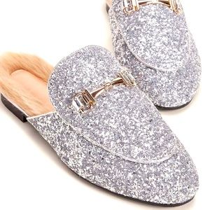 Glitter Mules
